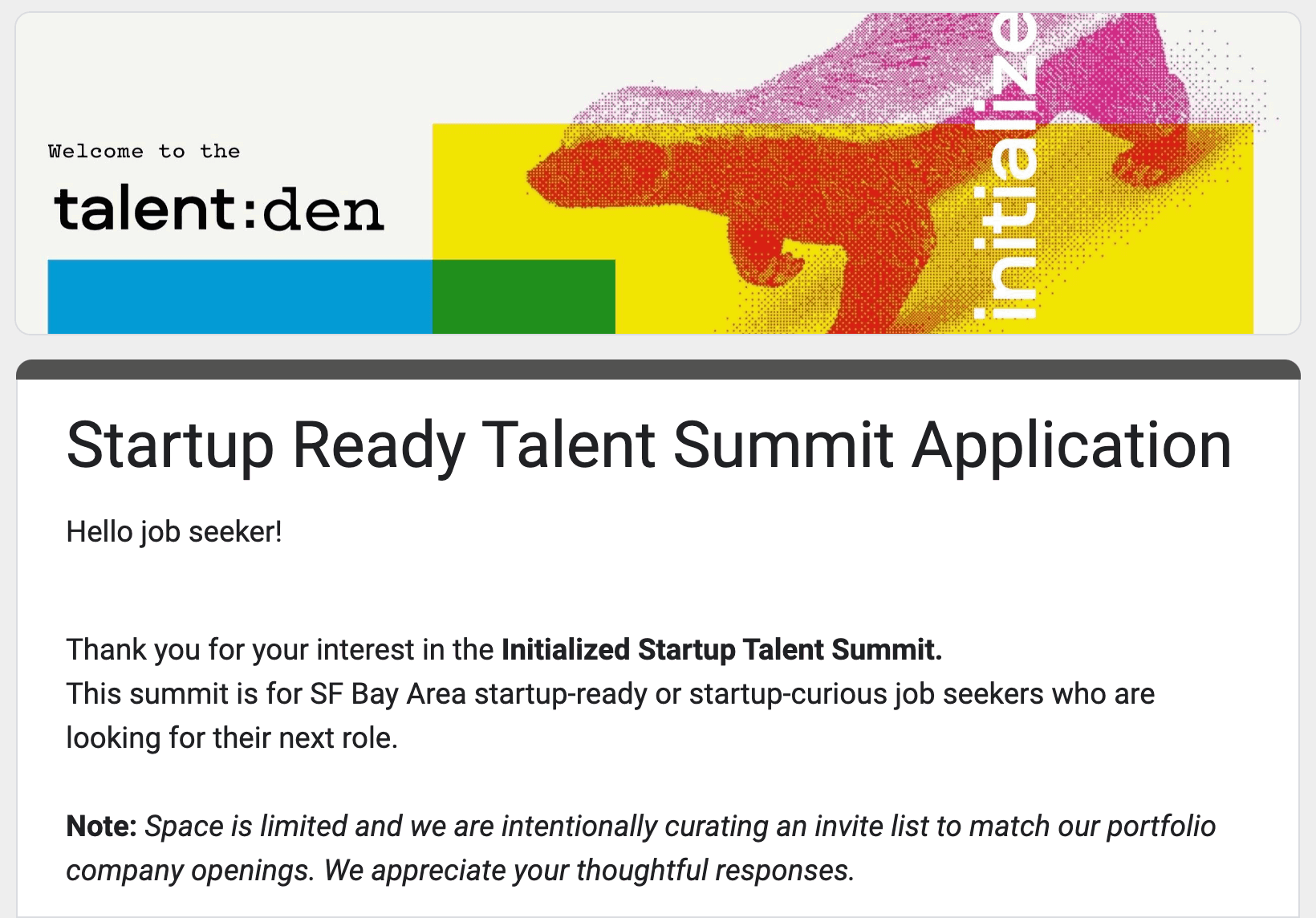 Initialized Startup Talent Summit